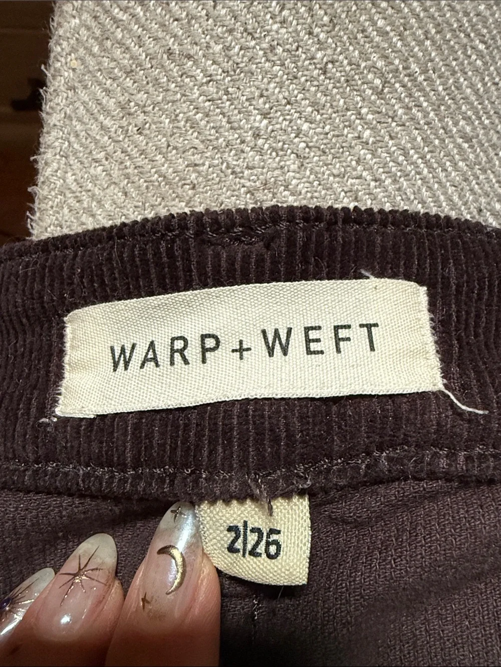 Warp + Weft Espresso NCE Wide-Leg Corduroy Pants